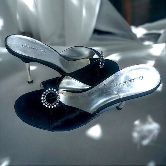 Charolette Russe  l 4” Stilettos l Rhinestone Accent l Size 9 l EUC - Picture 1 of 9
